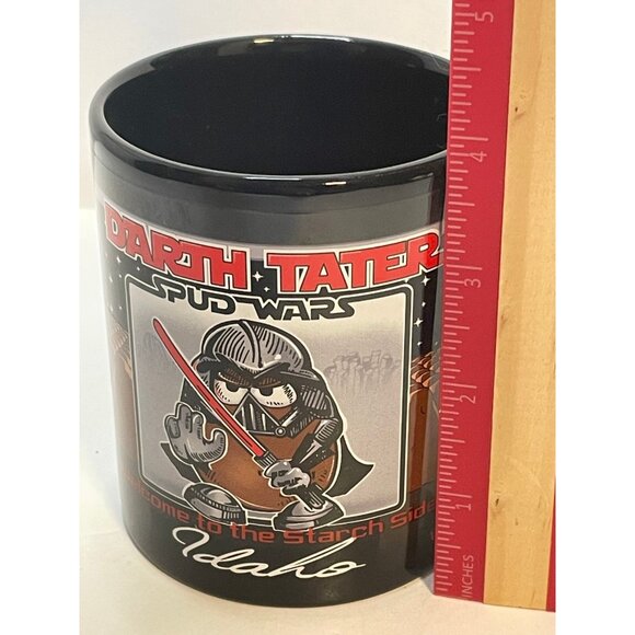 Star Wars Darth Tater Spud Wars coffee mug cup 4" Starch Side Idaho black - Picture 10 of 10